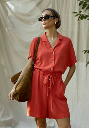 Peppercorn PCHannah Short Dress Kjoler 4174 Hot Coral