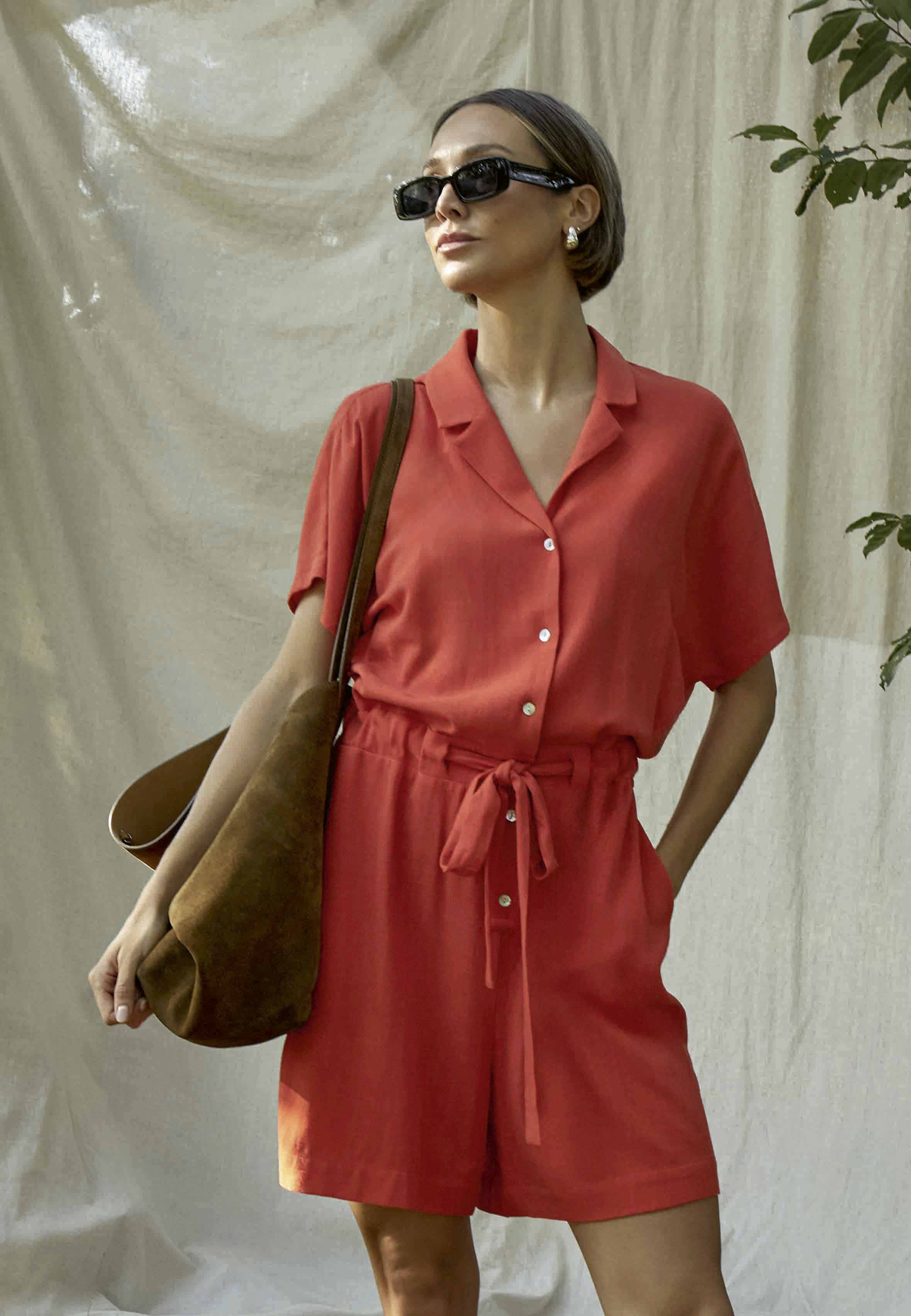 Peppercorn PCHannah Short Dress Kjoler 4174 Hot Coral