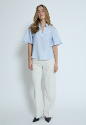 Peppercorn PCHedda Top Toppe 1041S Dusty Blue Stripe