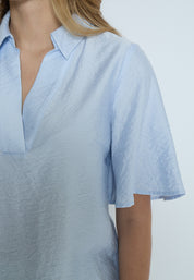 Peppercorn PCHedda Top Toppe 1041S Dusty Blue Stripe