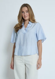 Peppercorn PCHedda Top Toppe 1041S Dusty Blue Stripe