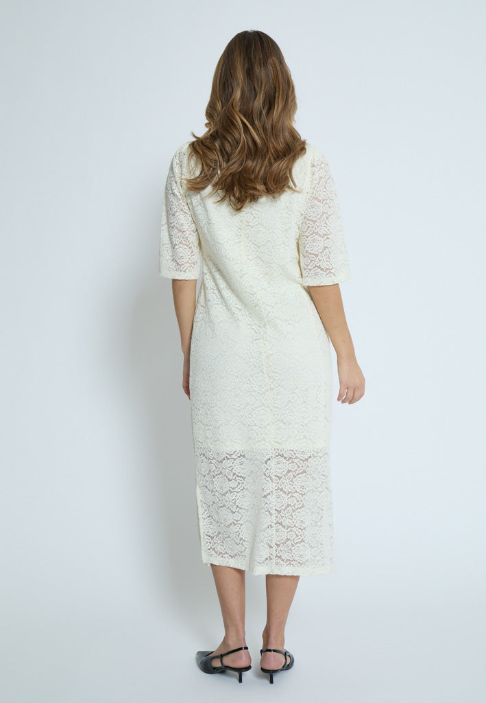 Peppercorn PCKaroline Lace Dress Kjoler 0002 White Peony