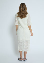 Peppercorn PCKaroline Lace Dress Kjoler 0002 White Peony