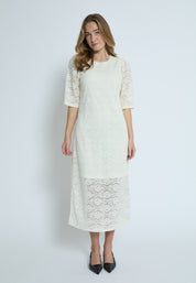 Peppercorn PCKaroline Lace Dress Kjoler 0002 White Peony
