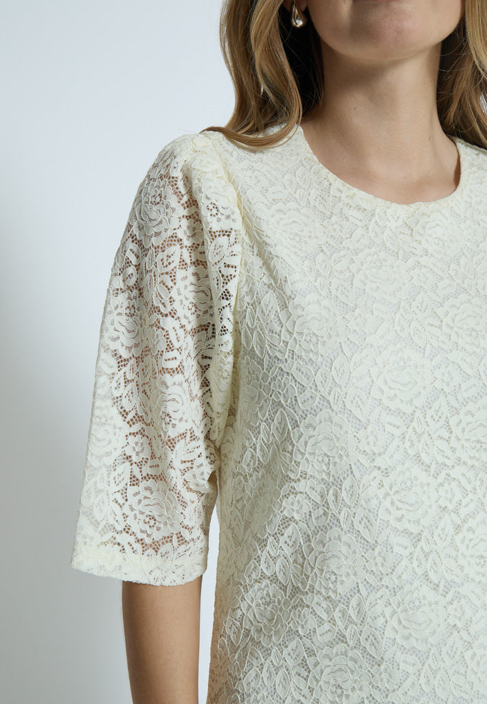 Peppercorn PCKaroline Lace Dress Kjoler 0002 White Peony