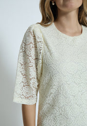Peppercorn PCKaroline Lace Dress Kjoler 0002 White Peony