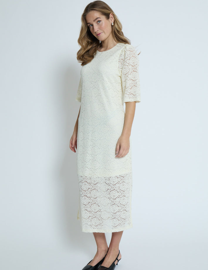 Peppercorn PCKaroline Lace Dress Kjoler 0002 White Peony