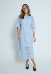 Peppercorn PCKaroline Lace Dress Kjoler 1039 FADED DENIM