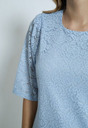 Peppercorn PCKaroline Lace Dress Kjoler 1039 FADED DENIM