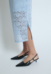 Peppercorn PCKaroline Lace Dress Kjoler 1039 FADED DENIM