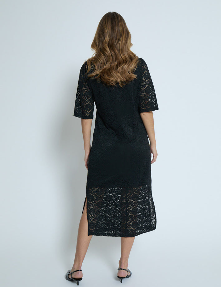 Peppercorn PCKaroline Lace Dress Kjoler Sort