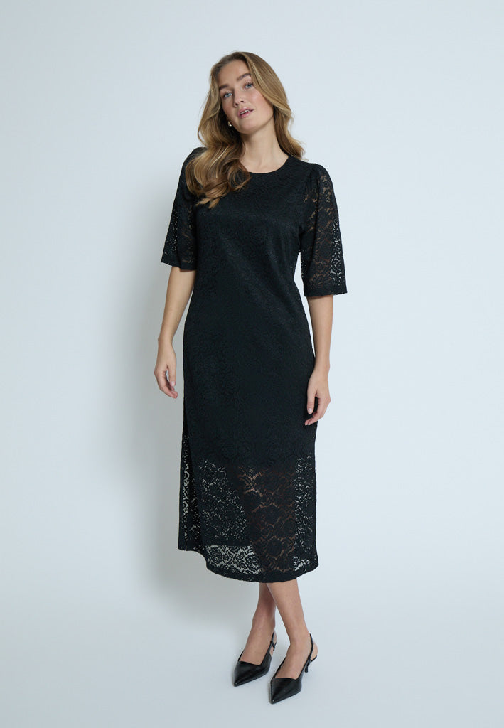 Peppercorn PCKaroline Lace Dress Kjoler Sort