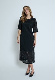 Peppercorn PCKaroline Lace Dress Kjoler Sort