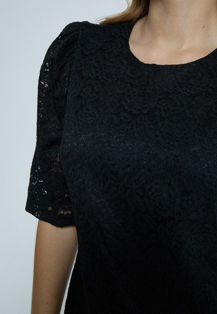Peppercorn PCKaroline Lace Dress Kjoler Sort