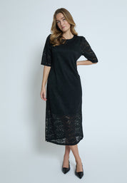 Peppercorn PCKaroline Lace Dress Kjoler Sort