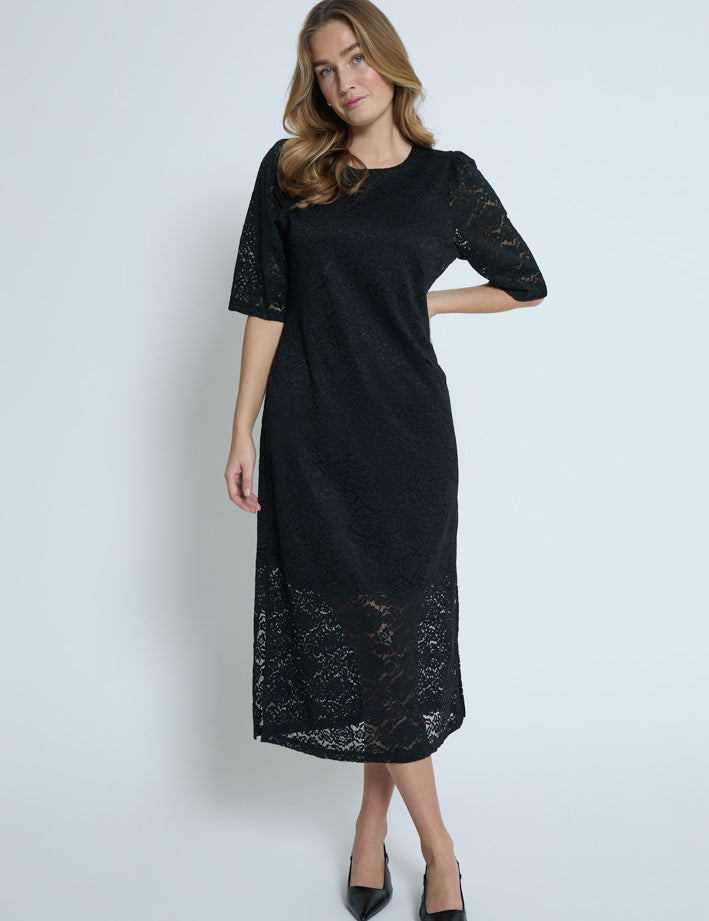 Peppercorn PCKaroline Lace Dress Kjoler Sort