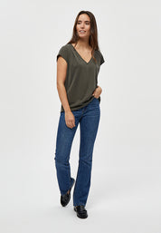 Peppercorn PCLana V T-Shirt T-Shirt 3655 Beluga Green