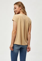 Peppercorn PCLana V T-Shirt T-Shirt 4043 Nomad Sand