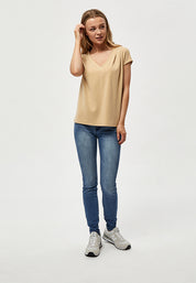 Peppercorn PCLana V T-Shirt T-Shirt 4043 Nomad Sand