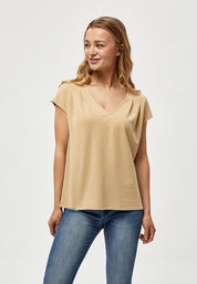 Peppercorn PCLana V T-Shirt T-Shirt 4043 Nomad Sand