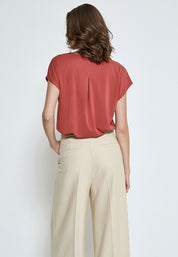 Peppercorn PCLana V T-Shirt T-Shirt 4086 Red Ochre