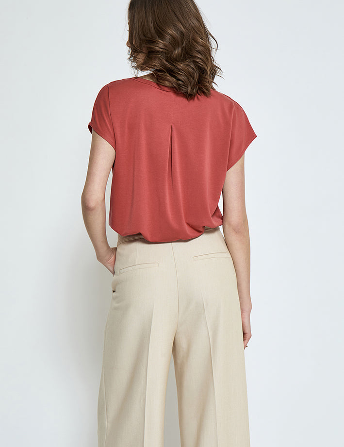 Peppercorn PCLana V T-Shirt T-Shirt 4086 Red Ochre