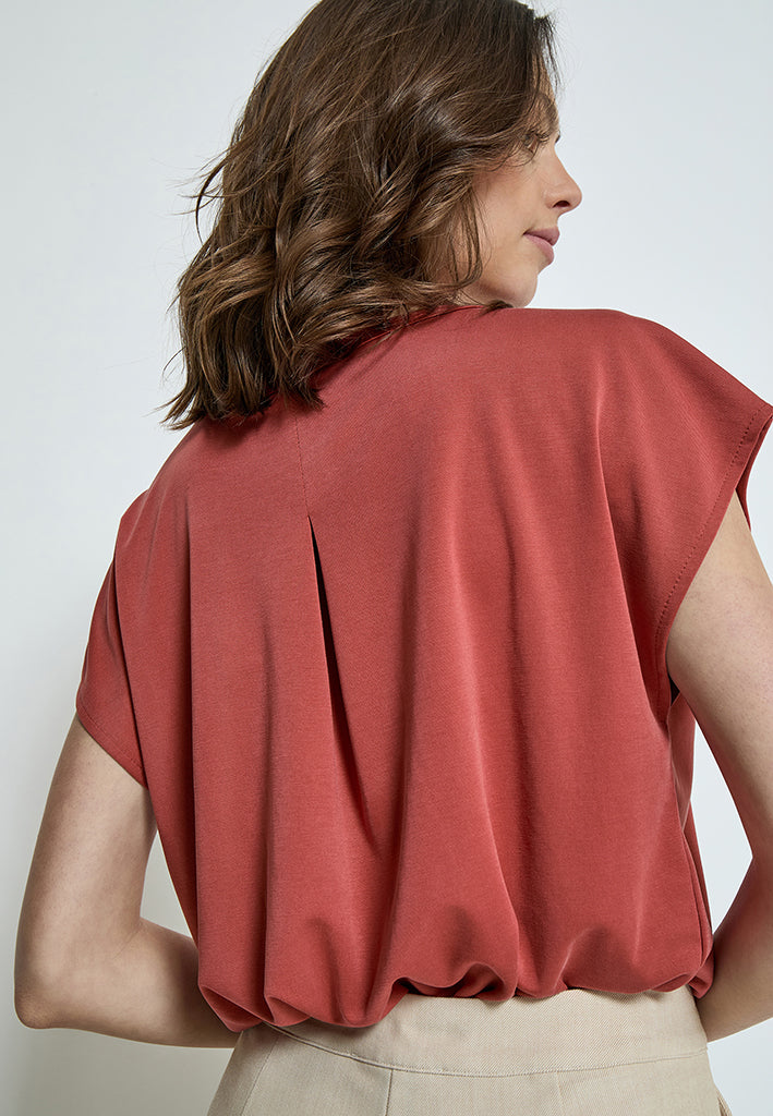 Peppercorn PCLana V T-Shirt T-Shirt 4086 Red Ochre