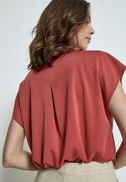 Peppercorn PCLana V T-Shirt T-Shirt 4086 Red Ochre