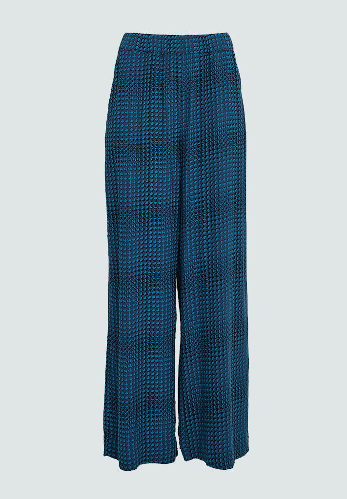 Peppercorn PCPalmer Wide Leg Pant Bukser 1020P Moonlit Ocean Print