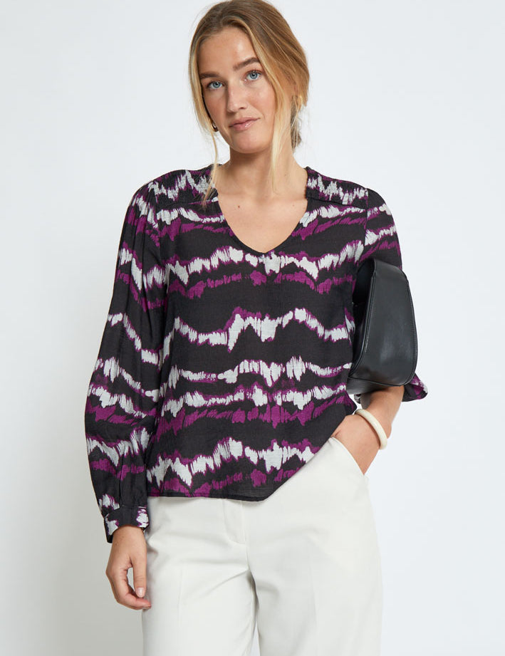 Peppercorn PCParisa Bluse Bluser 9000P Black Print