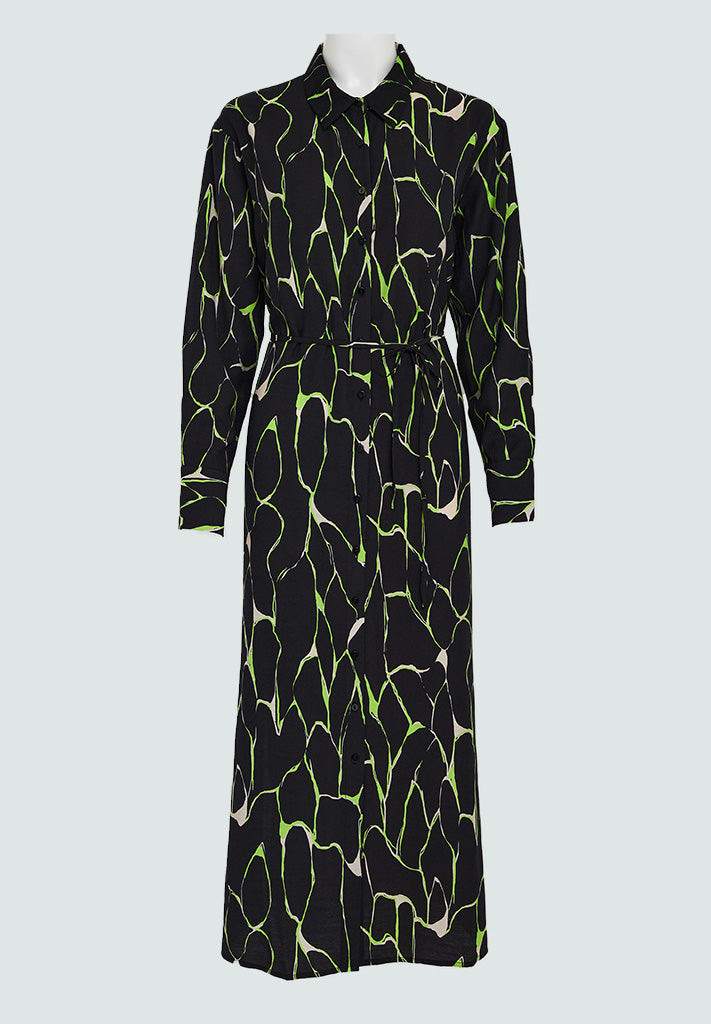 Peppercorn PCParker Maxi Dress Kjoler 3186P Foliage Green Print