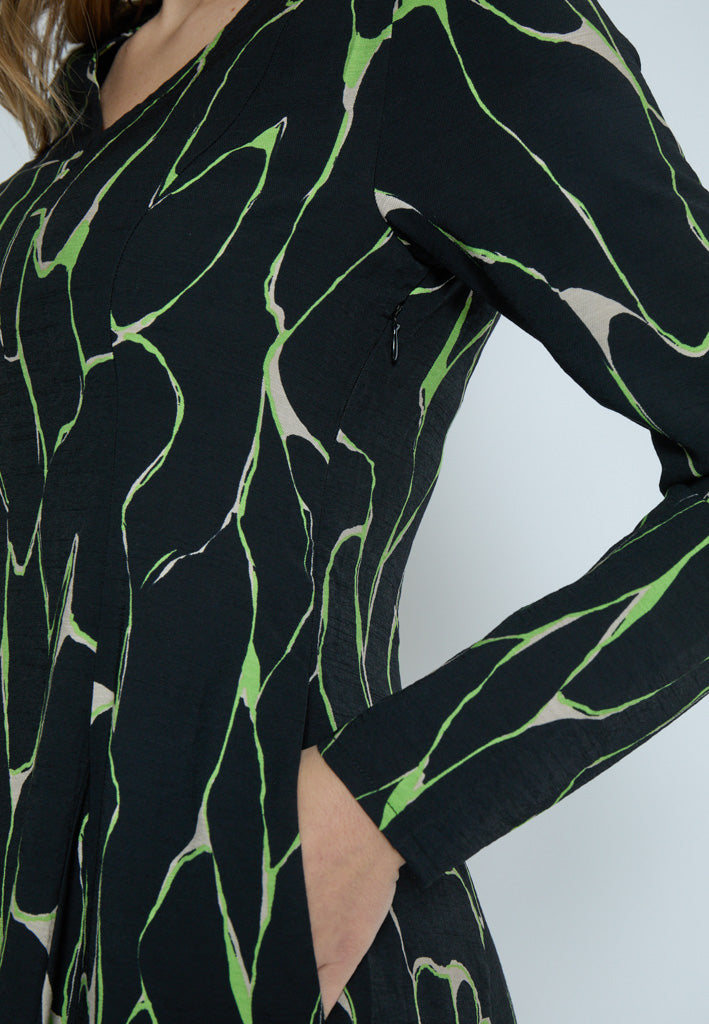 Peppercorn PCParker Odette Short Dress Kjoler 3186P Foliage Green Print