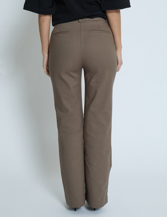 Peppercorn PCPernille Flared Bukser Bukser 5998 Canteen Brown