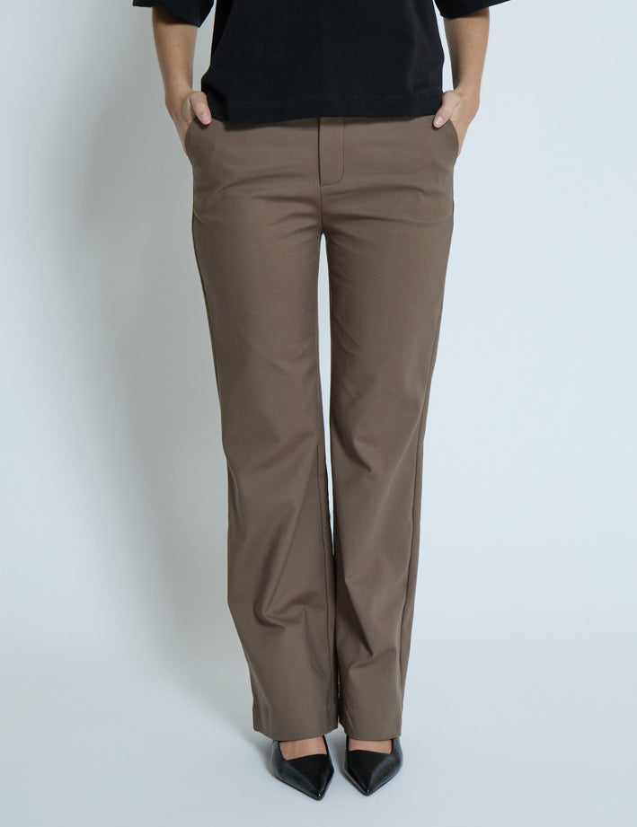Peppercorn PCPernille Flared Bukser Bukser 5998 Canteen Brown