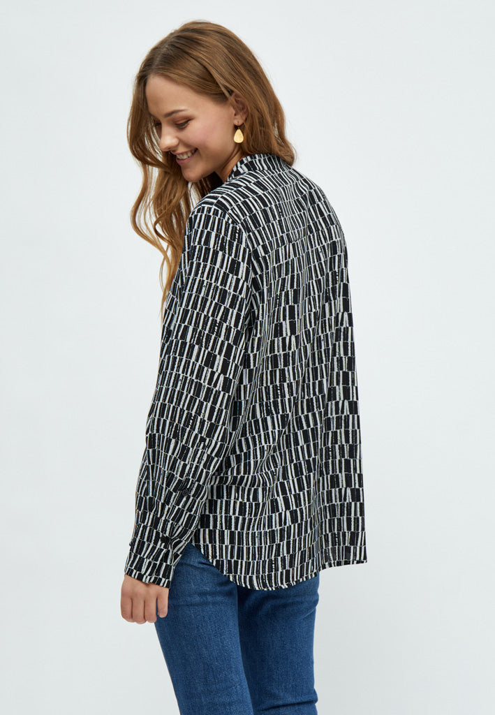 Peppercorn PCPhilippa Long Sleeve Shirt Skjorter 2326P Gray Violet Print