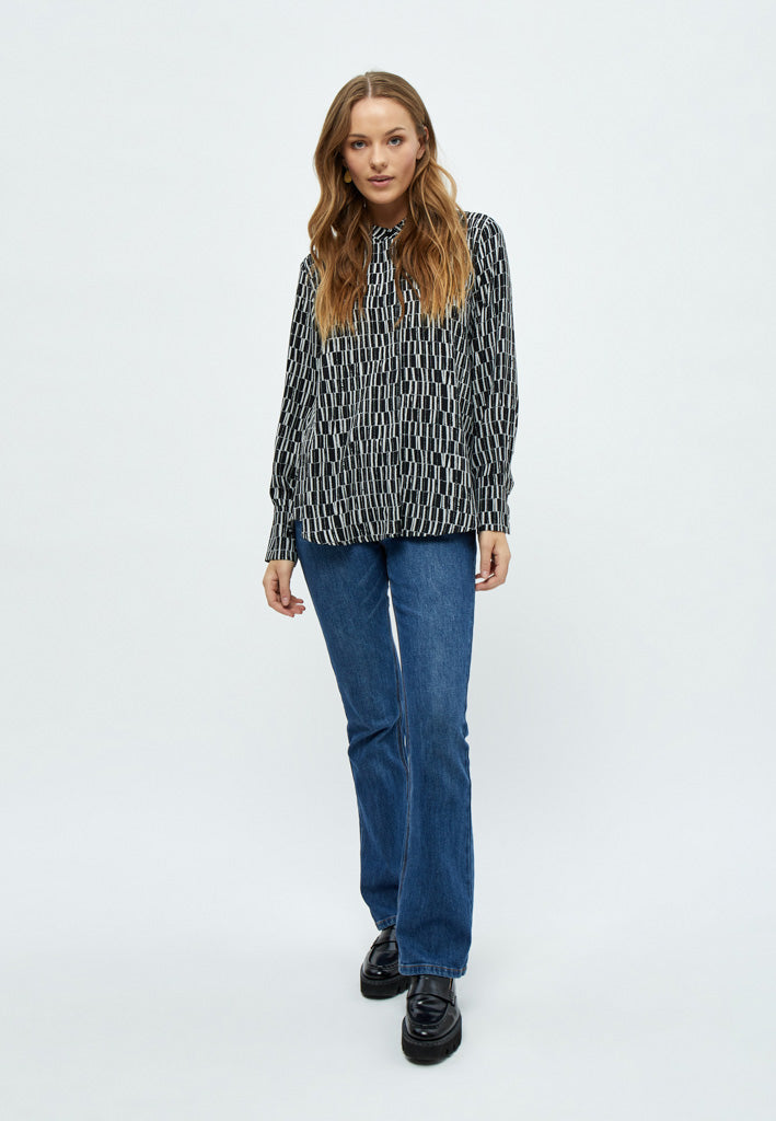 Peppercorn PCPhilippa Long Sleeve Shirt Skjorter 2326P Gray Violet Print