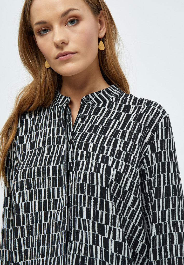 Peppercorn PCPhilippa Long Sleeve Shirt Skjorter 2326P Gray Violet Print