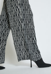Peppercorn PCPhilippa Wide Leg Pant Bukser 2326P Gray Violet Print