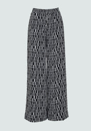 Peppercorn PCPhilippa Wide Leg Pant Bukser 2326P Gray Violet Print