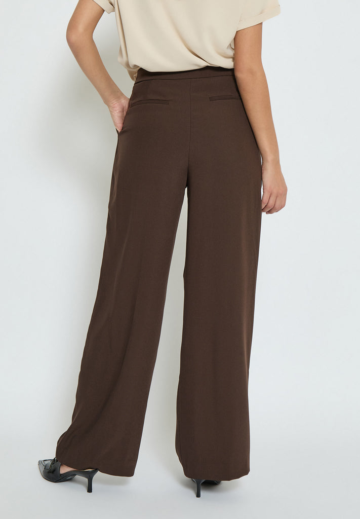 Peppercorn PCPrim Wide Leg Pant Bukser 5075 Chicory Coffee