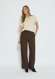 Peppercorn PCPrim Wide Leg Pant Bukser 5075 Chicory Coffee