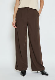 Peppercorn PCPrim Wide Leg Pant Bukser 5075 Chicory Coffee