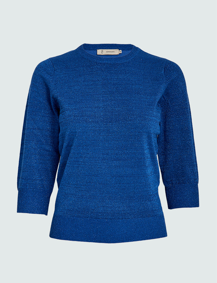 4 Puff Sleeve Knit Pullover Pullover 5007MET Palace Blue