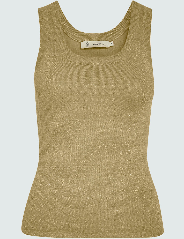 Peppercorn PCRemi Tank Top Toppe 4363MET Safari Sand Metallic