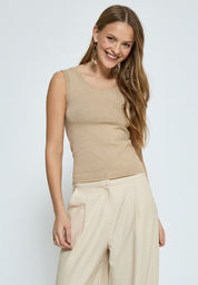 Peppercorn PCRemi Tank Top Toppe 4363MET Safari Sand Metallic