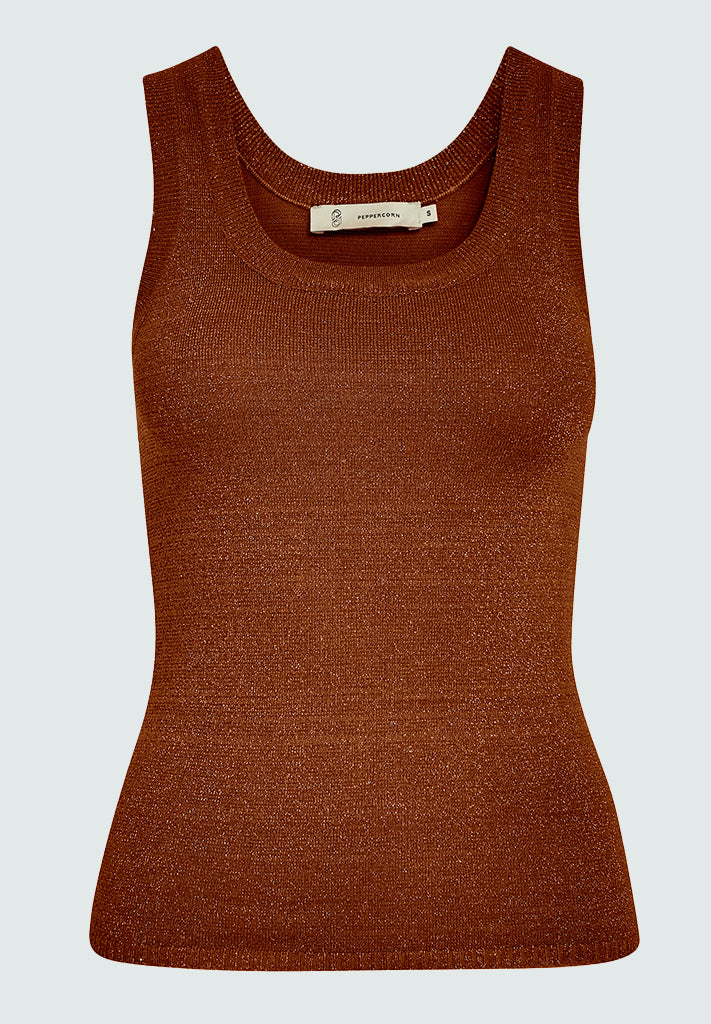 Peppercorn PCRemi Tank Top Toppe 5009MET Brandy Brown