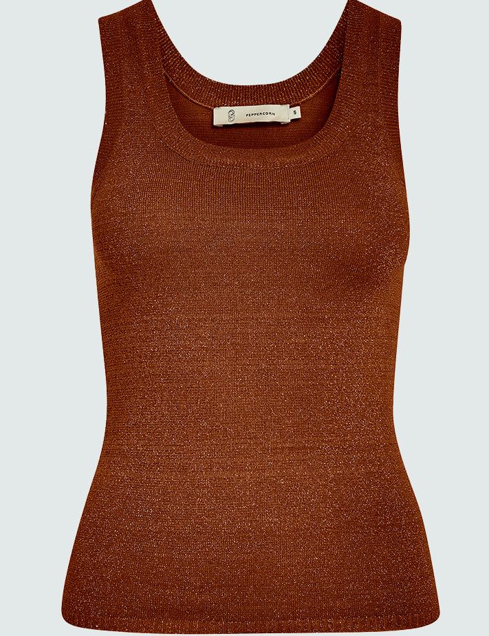 Peppercorn PCRemi Tank Top Toppe 5009MET Brandy Brown