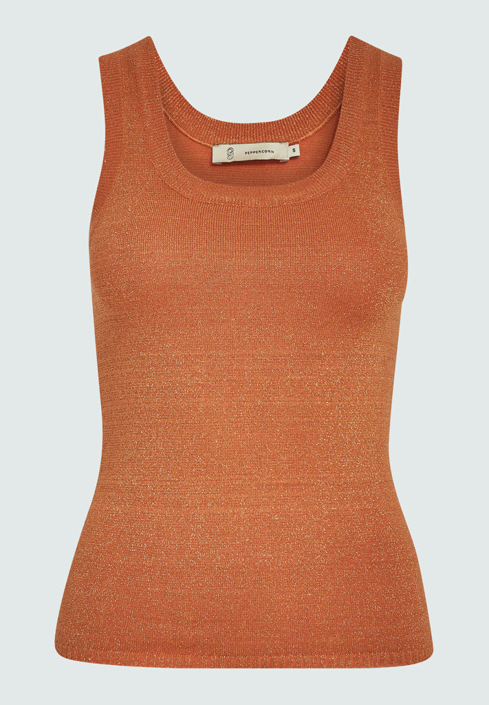 Peppercorn PCRemi Tank Top Toppe 6308MET Mecca Orange Metallic