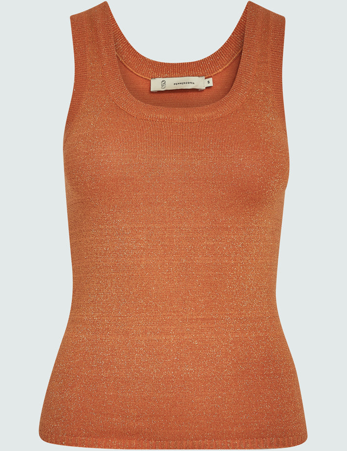 Peppercorn PCRemi Tank Top Toppe 6308MET Mecca Orange Metallic