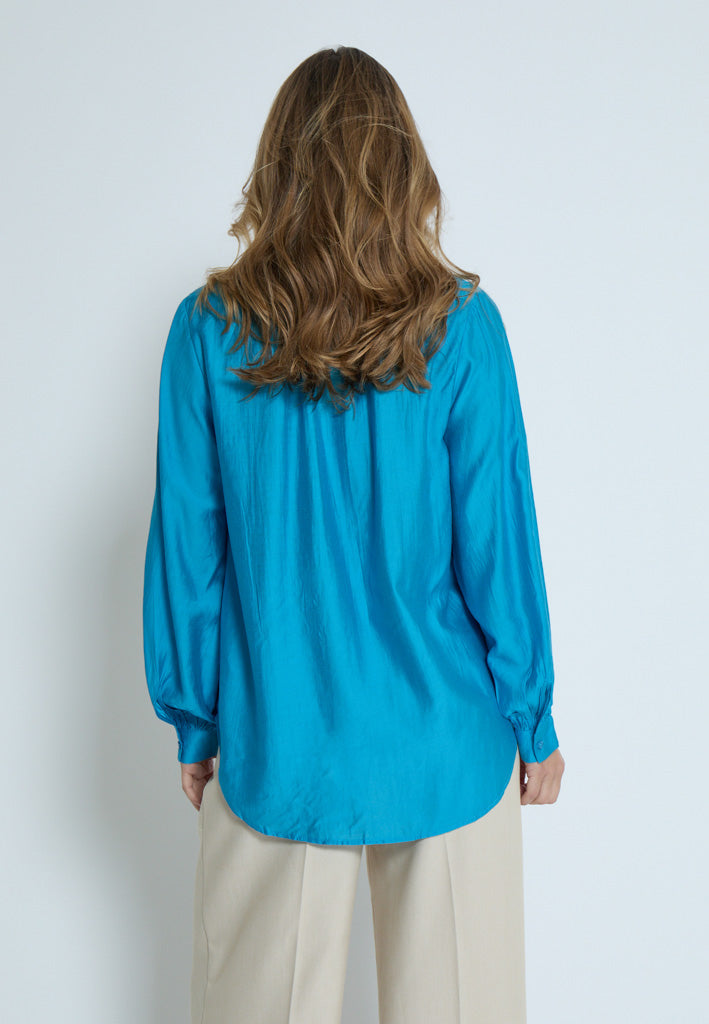 Peppercorn PCRomina Bluse Bluser 1009 Hawaiian Surf Blue